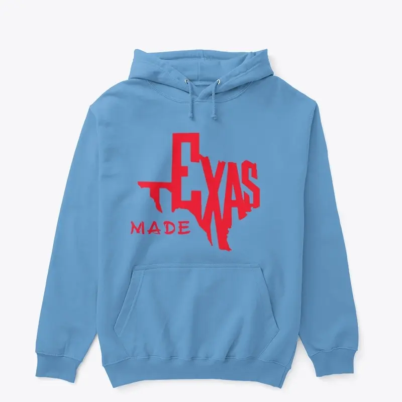 Texas Made Red Logo Hoodie