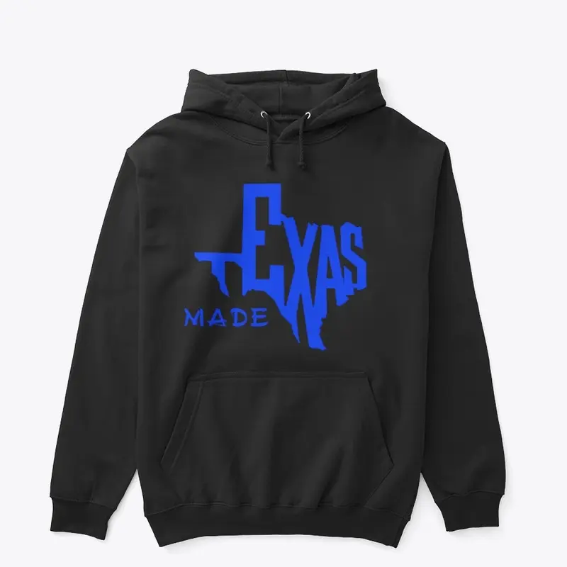 Texas Made Blue Logo Hoodie