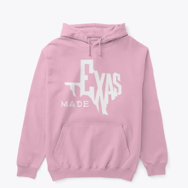 Texas Made White Logo Hoodie